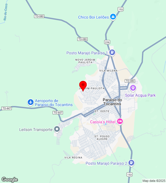 Mapa da localização