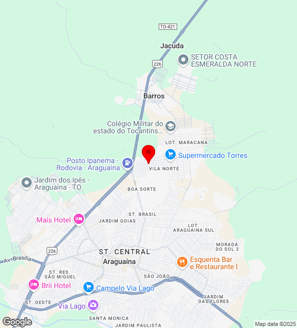Mapa da localização