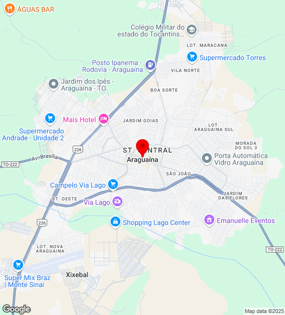 Mapa da localização