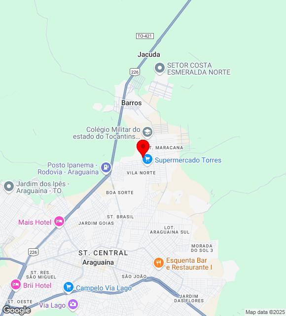 Mapa da localização