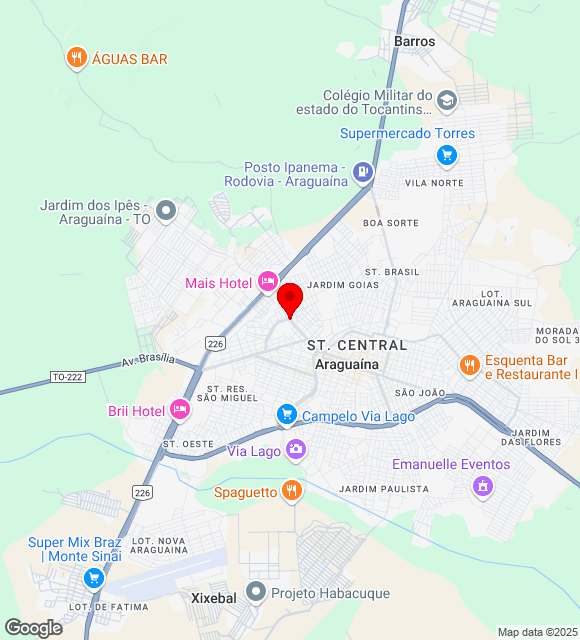 Mapa da localização