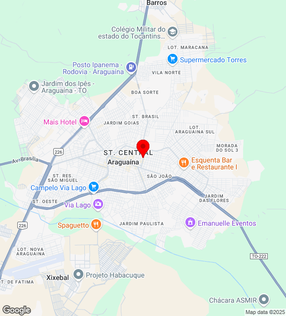 Mapa da localização