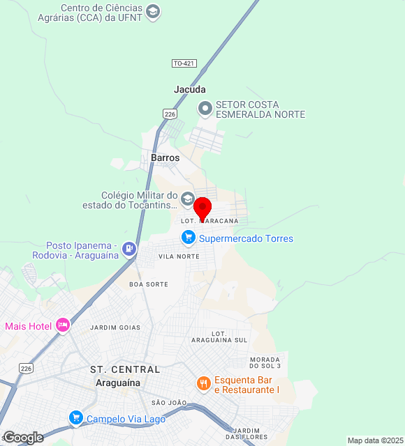 Mapa da localização