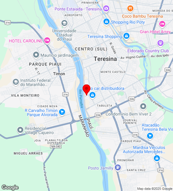 Mapa da localização