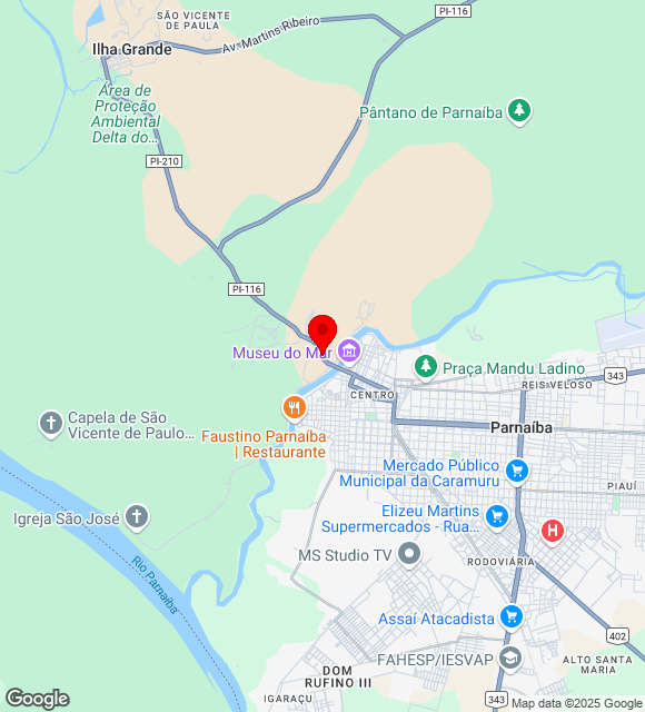 Mapa da localização