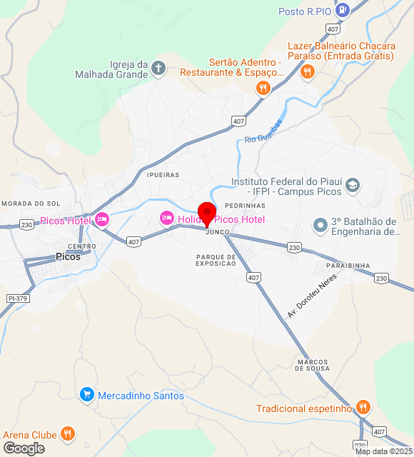 Mapa da localização