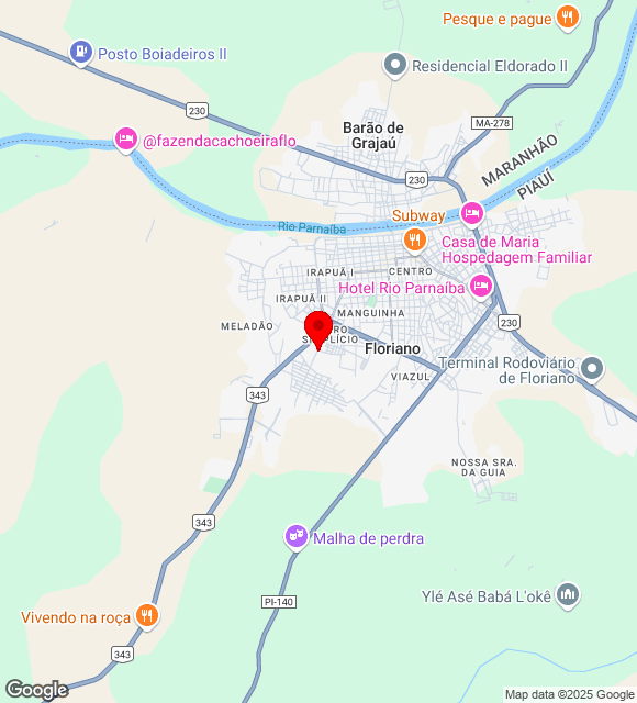 Mapa da localização