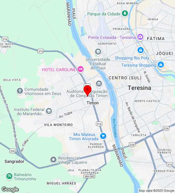 Mapa da localização