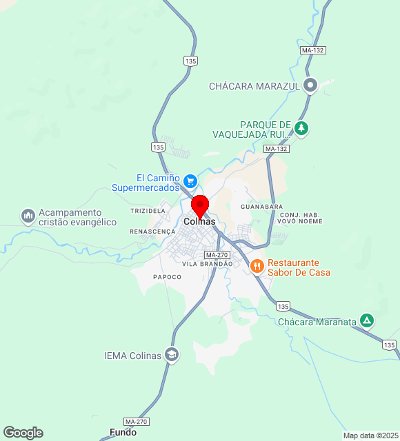 Mapa da localização