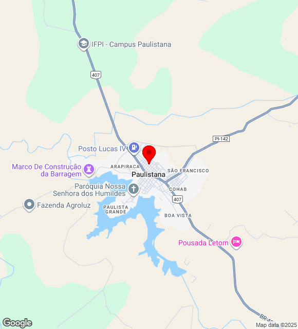 Mapa da localização
