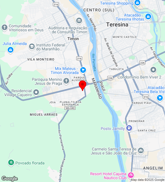 Mapa da localização