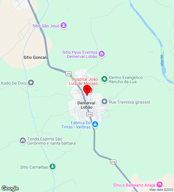 Mapa da localização