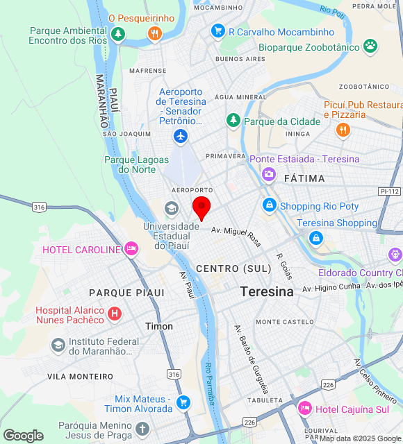 Mapa da localização
