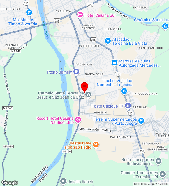 Mapa da localização