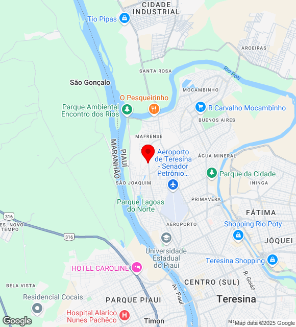 Mapa da localização