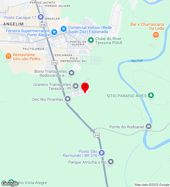 Mapa da localização