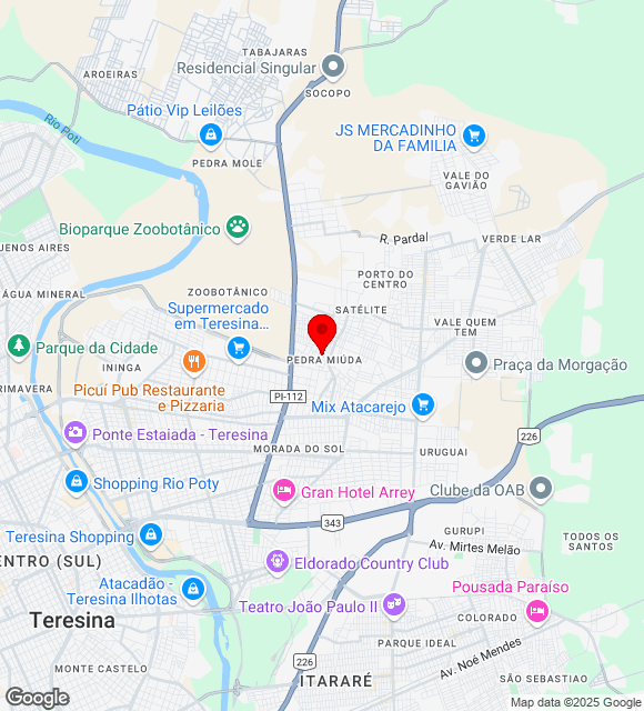 Mapa da localização