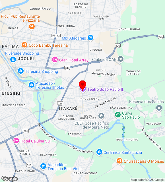 Mapa da localização