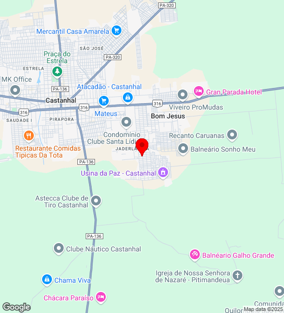 Mapa da localização