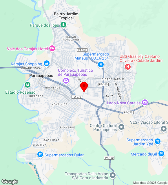 Mapa da localização