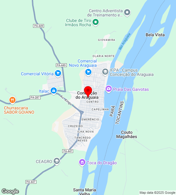 Mapa da localização