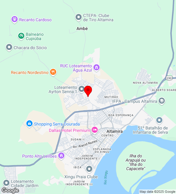 Mapa da localização