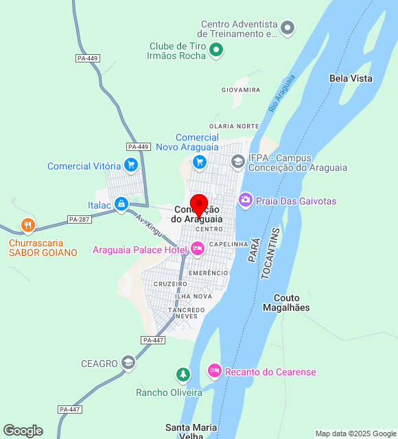 Mapa da localização