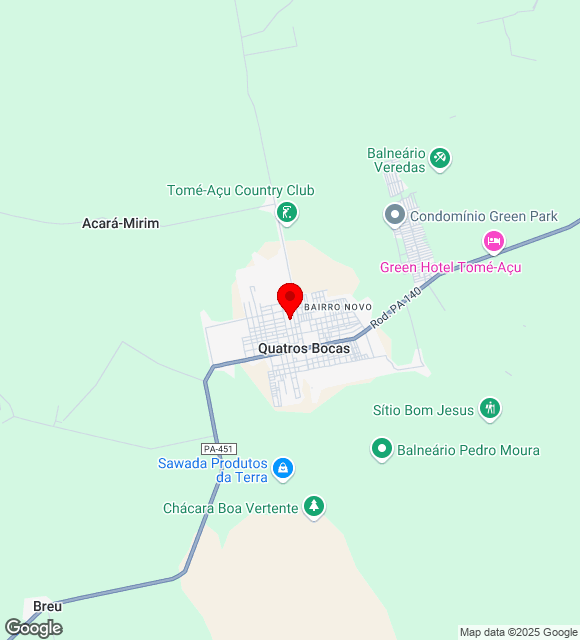 Mapa da localização