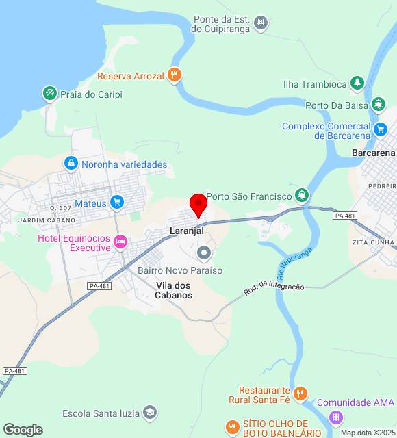 Mapa da localização