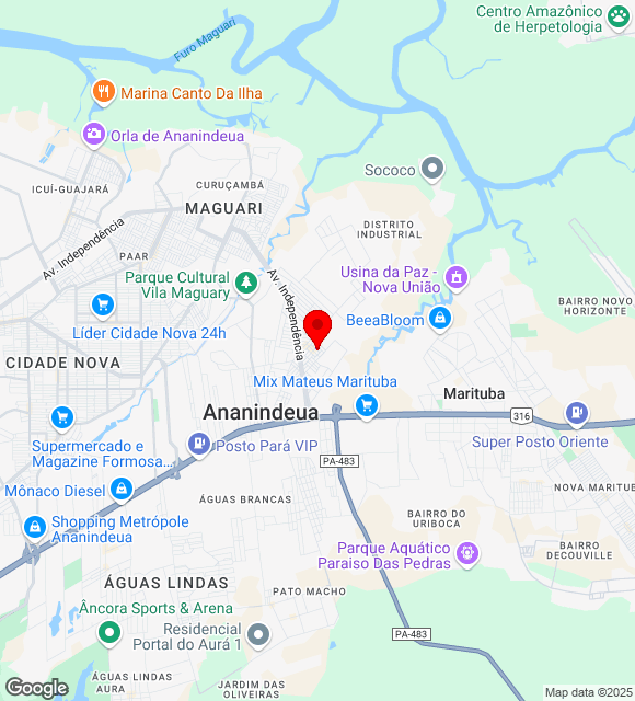 Mapa da localização
