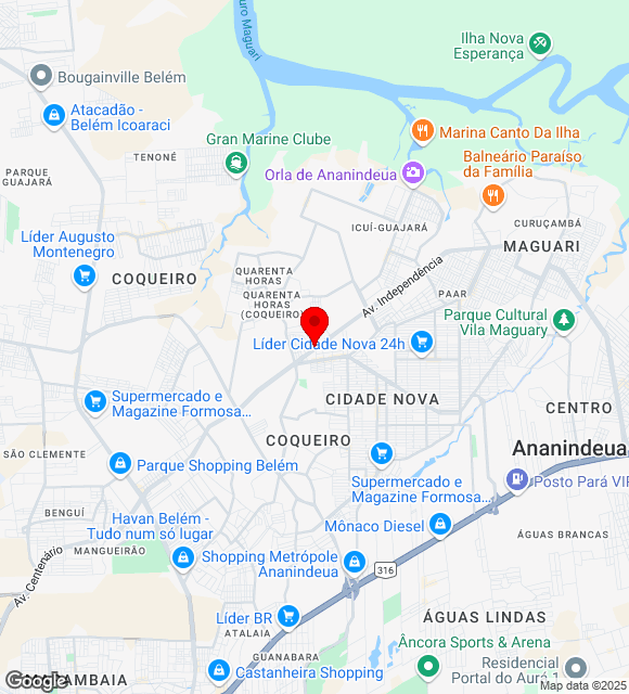 Mapa da localização
