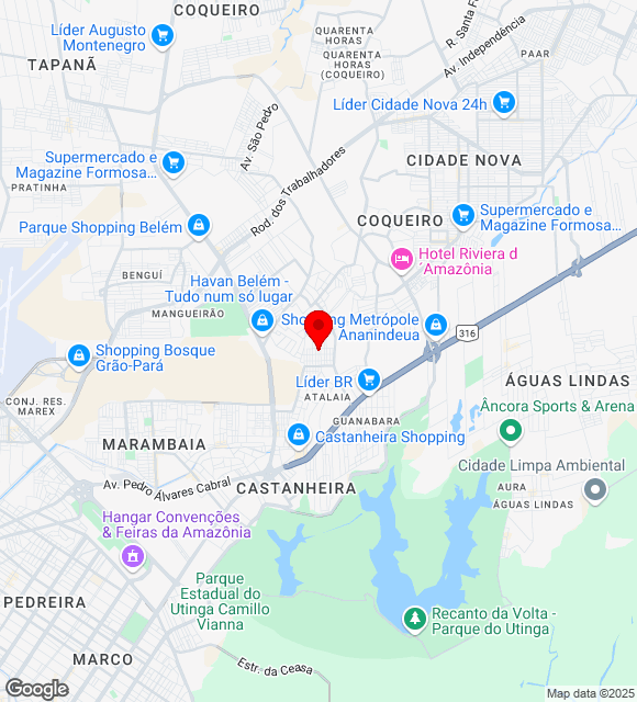 Mapa da localização