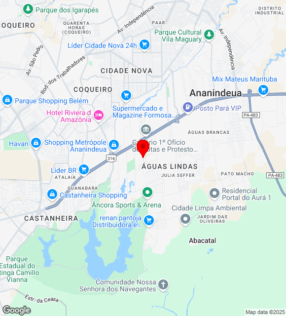 Mapa da localização