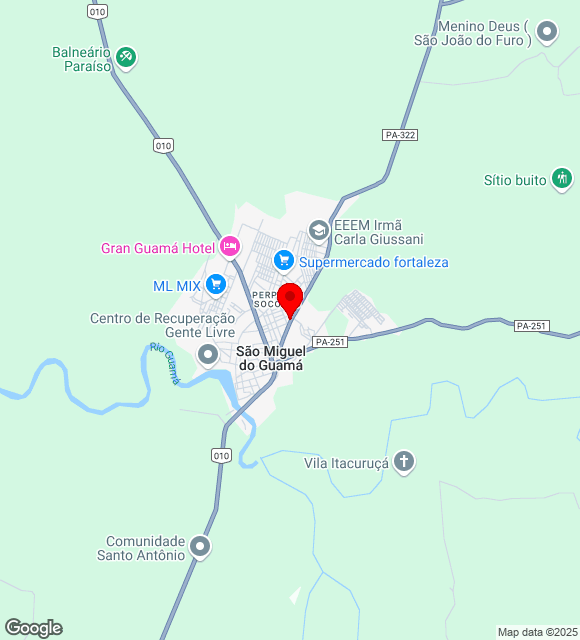 Mapa da localização