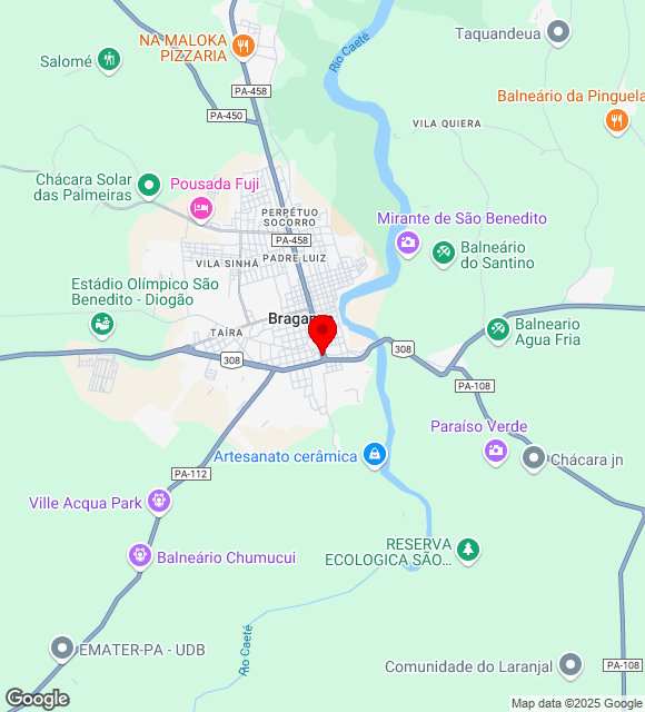 Mapa da localização