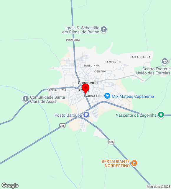 Mapa da localização
