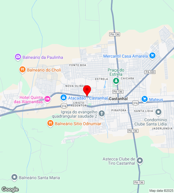 Mapa da localização