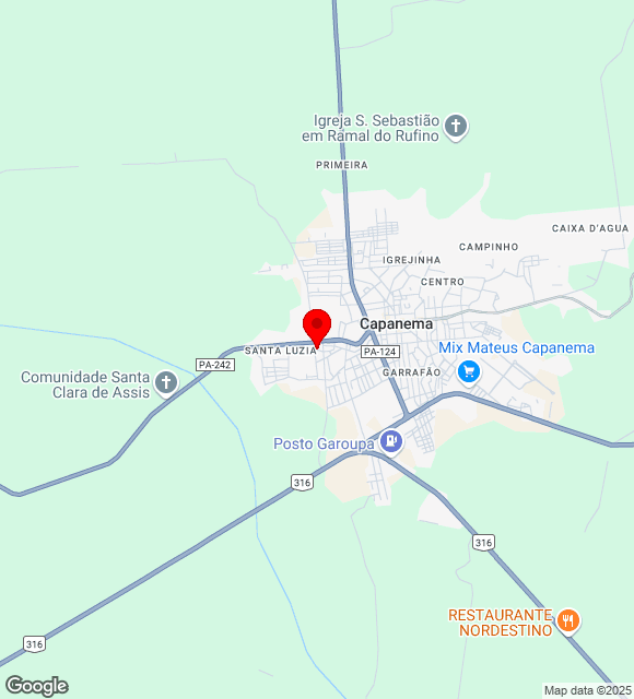 Mapa da localização