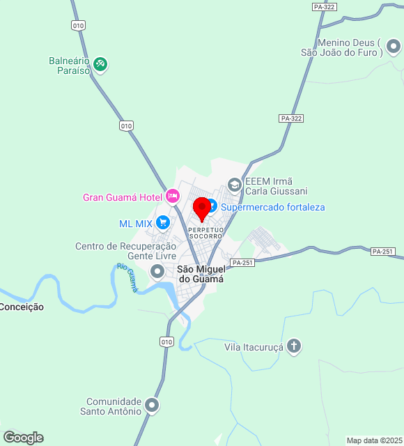 Mapa da localização