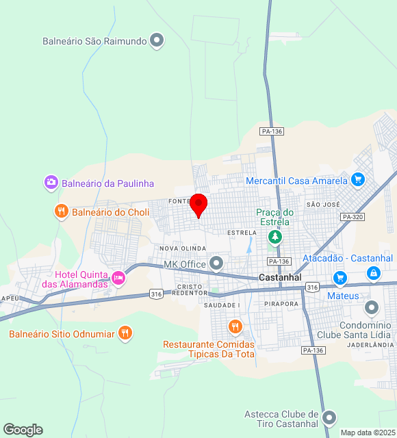 Mapa da localização
