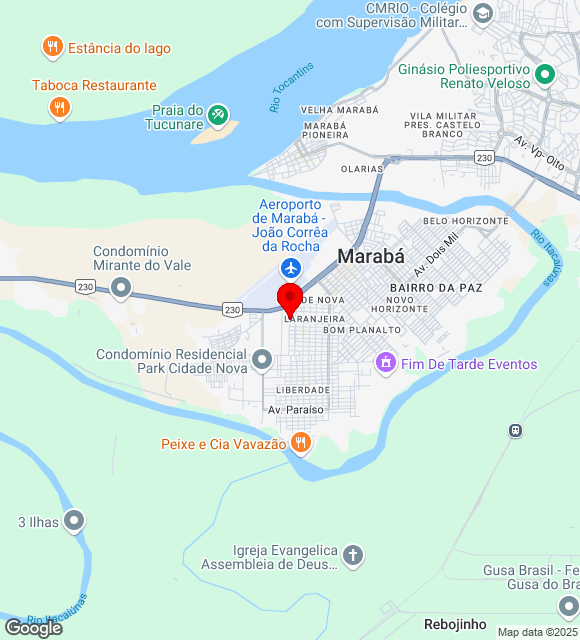Mapa da localização