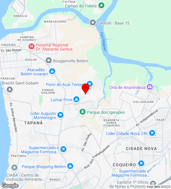 Mapa da localização