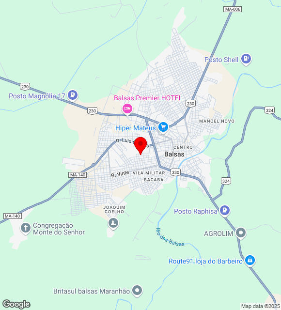 Mapa da localização