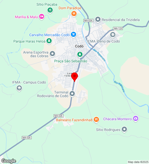 Mapa da localização