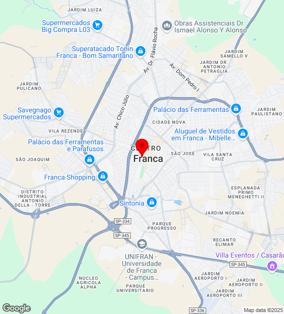 Mapa da localização