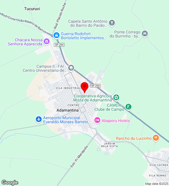 Mapa da localização