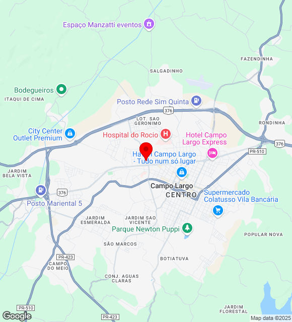 Mapa da localização