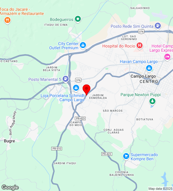 Mapa da localização