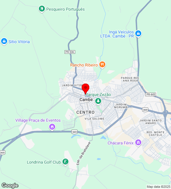 Mapa da localização