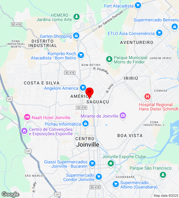 Mapa da localização
